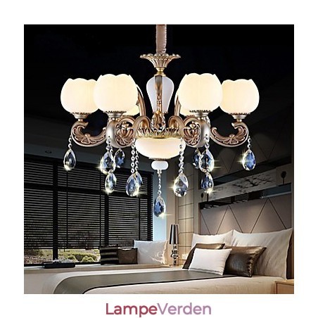 Europæisk stil krystal pendel kreativ koreansk amerikansk stil zinklegering Havelys