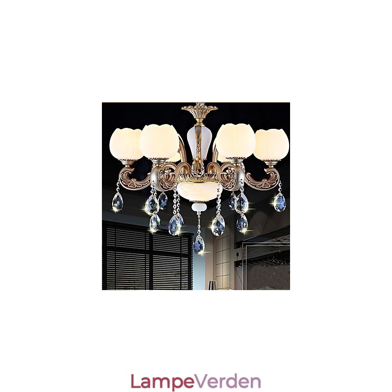 Europæisk stil krystal pendel kreativ koreansk amerikansk stil zinklegering Havelys