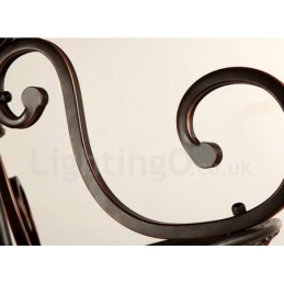 Single Light Rustic Lodge Integreret Metal Flush Mount Light