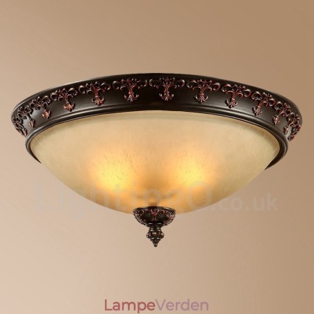 Single Light Rustic Lodge Integreret Metal Flush Mount Light Single Light Rustic Lodge Integreret Metal Flush Mount Light