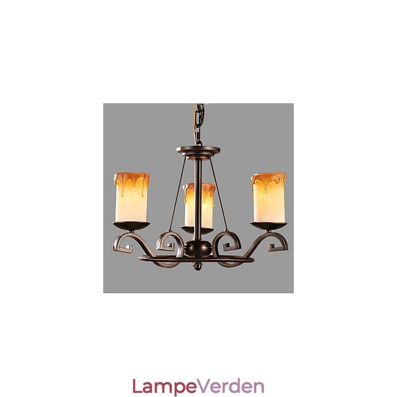 Studer den antikke stearinlyslampe Iron Chandelier