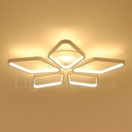 5 Lys Moderne Moderne Integreret Metal Flush Mount Light