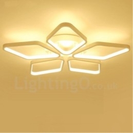 5 Lys Moderne Moderne Integreret Metal Flush Mount Light
