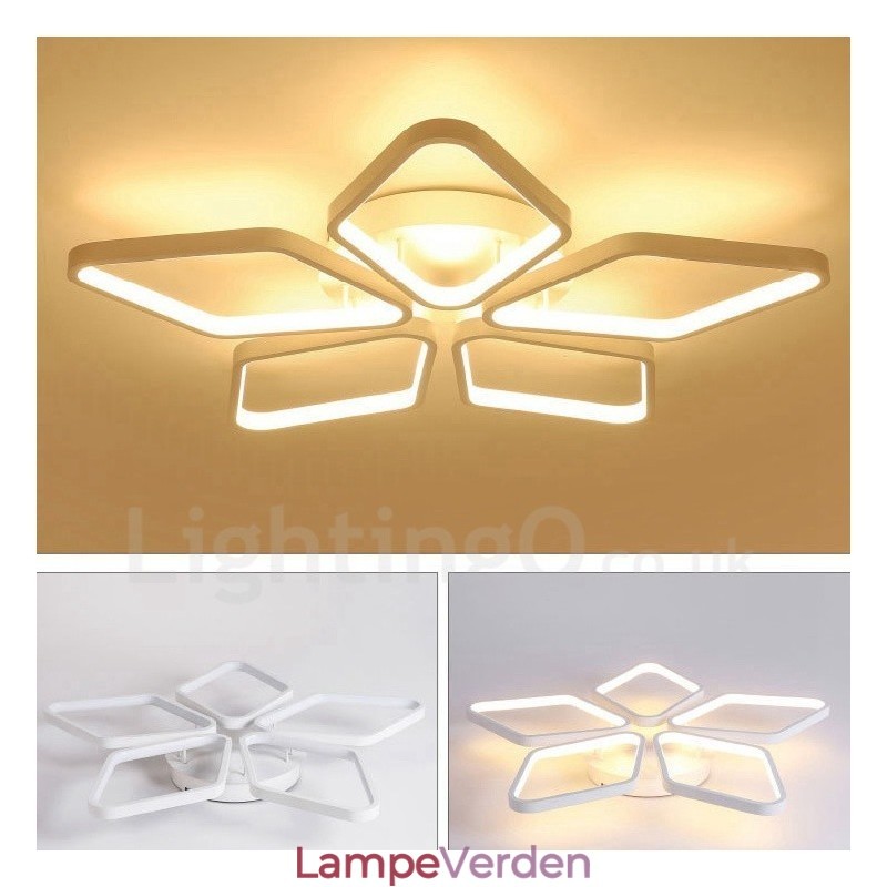 5 Lys Moderne Moderne Integreret Metal Flush Mount Light