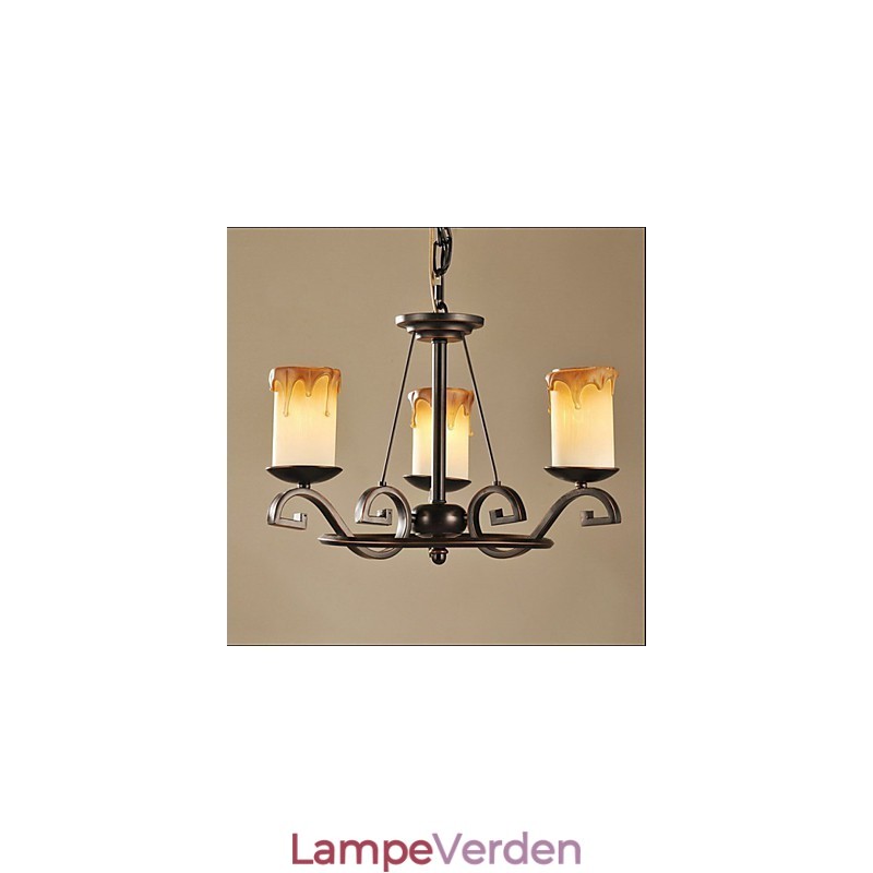 Studer den antikke stearinlyslampe Iron Chandelier