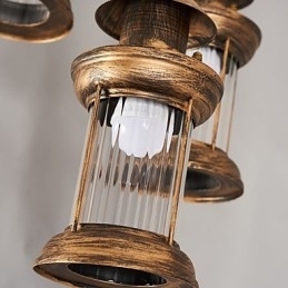 Rustik Lodge Vintage Retro Mini Style Metal Pendel Light