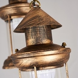 Rustik Lodge Vintage Retro Mini Style Metal Pendel Light