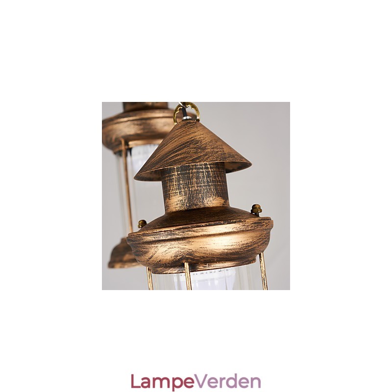 Rustik Lodge Vintage Retro Mini Style Metal Pendel Light