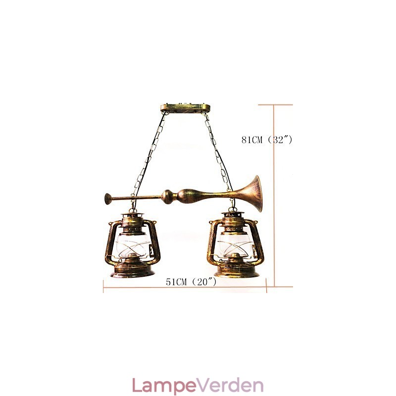 Rustik Lodge Vintage Retro Mini Style Metal Pendel Light