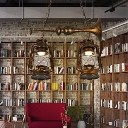 Rustik Lodge Vintage Retro Mini Style Metal Pendel Light