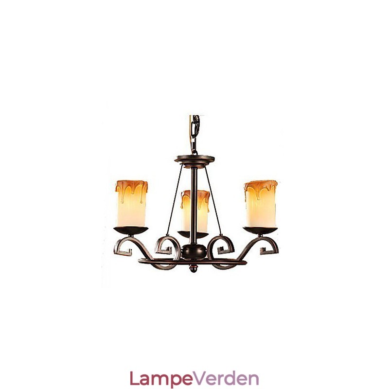 Studer den antikke stearinlyslampe Iron Chandelier