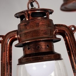 Rustik Lodge Vintage Retro Mini Style Metal Pendel Light