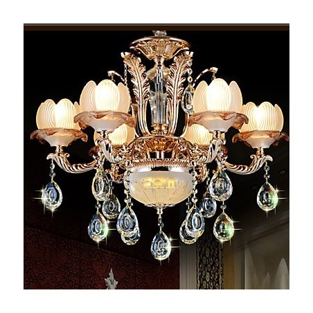 Europæisk stil Crystal pendel Simple Alloy Style Retro belysning Europæisk stil Crystal pendel Simple Alloy Style Retro belysning