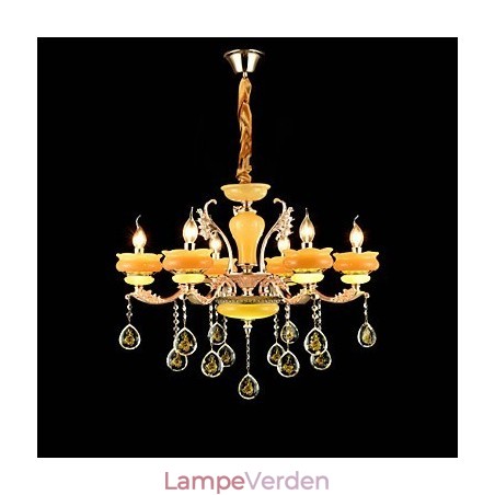 Traditionel klassisk zinklegeringsfunktion til Crystal Mini Style Metal 6 Bulbs lysekrone Traditionel klassisk zinklegeringsfunktion til Crystal Mini Style Metal 6 Bulbs lysekrone