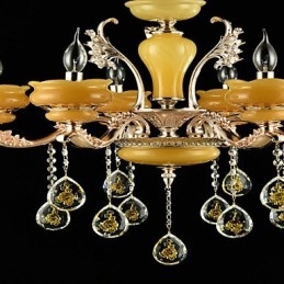 Traditionel klassisk zinklegeringsfunktion til Crystal Mini Style Metal 6 Bulbs lysekrone