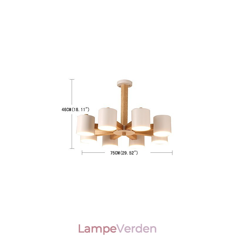 8 lys lysekrone Moderne Moderne Traditionel Klassisk Vintage Country Wood Feature til træ