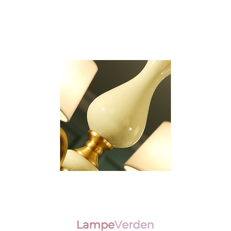 Alle kobber lysekrone Jade dekorative lysekrone