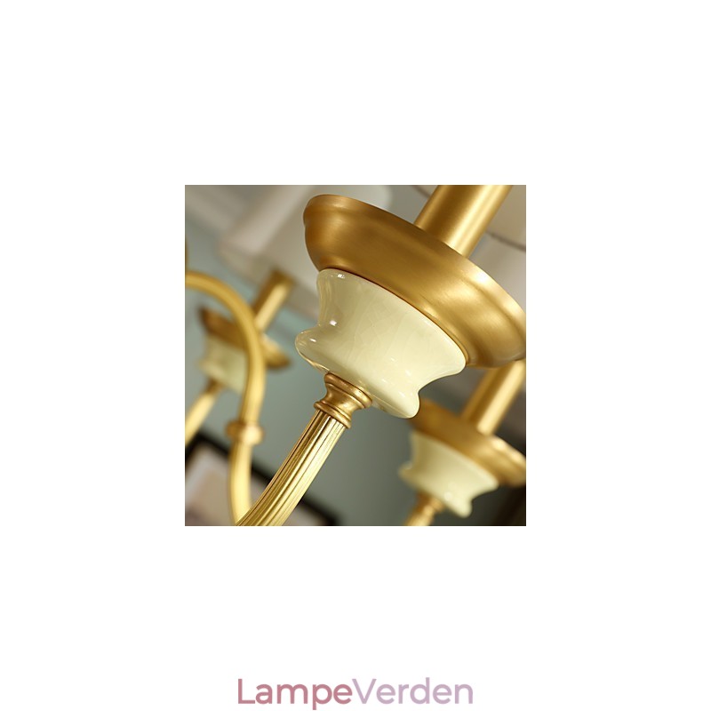 Alle kobber lysekrone Jade dekorative lysekrone