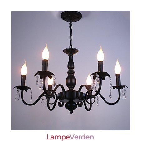 Europæisk stil lysekrone stearinlys Krystallampe Simple Iron Art Lampe Dekorativ Lampe Europæisk stil lysekrone stearinlys Krystallampe Simple Iron Art Lampe Dekorativ Lampe