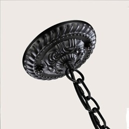 Europæisk stil lysekrone stearinlys Krystallampe Simple Iron Art Lampe Dekorativ Lampe