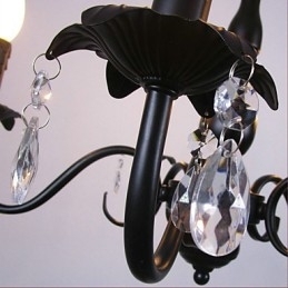 Europæisk stil lysekrone stearinlys Krystallampe Simple Iron Art Lampe Dekorativ Lampe
