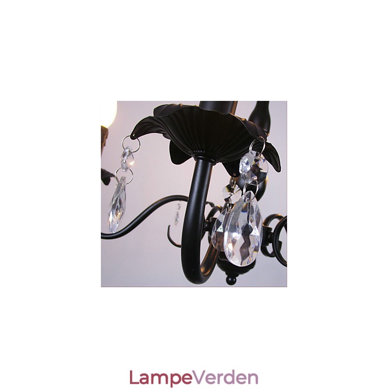 Europæisk stil lysekrone stearinlys Krystallampe Simple Iron Art Lampe Dekorativ Lampe