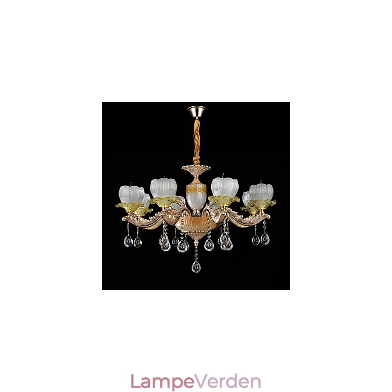 Traditionel klassisk zinklegeringsfunktion til Crystal Mini Style Metal 8 Bulbs lysekrone