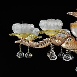 Traditionel klassisk zinklegeringsfunktion til Crystal Mini Style Metal 8 Bulbs lysekrone