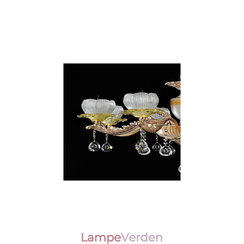 Traditionel klassisk zinklegeringsfunktion til Crystal Mini Style Metal 8 Bulbs lysekrone