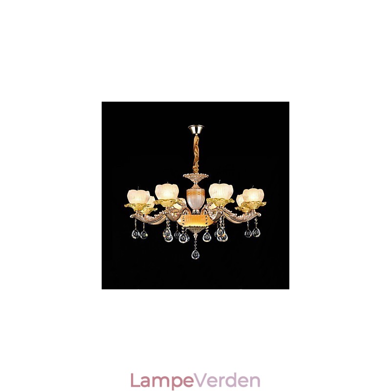 Traditionel klassisk zinklegeringsfunktion til Crystal Mini Style Metal 8 Bulbs lysekrone