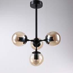 Fire lys post moderne Europa stil Modo metal glas pendel lampe foyeren dekorere industriel lysekrone lampe