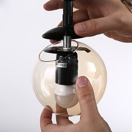 Fire lys post moderne Europa stil Modo metal glas pendel lampe foyeren dekorere industriel lysekrone lampe