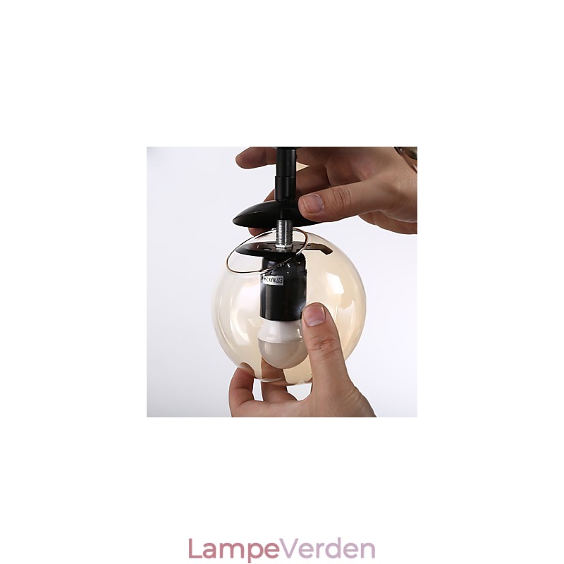 Fire lys post moderne Europa stil Modo metal glas pendel lampe foyeren dekorere industriel lysekrone lampe
