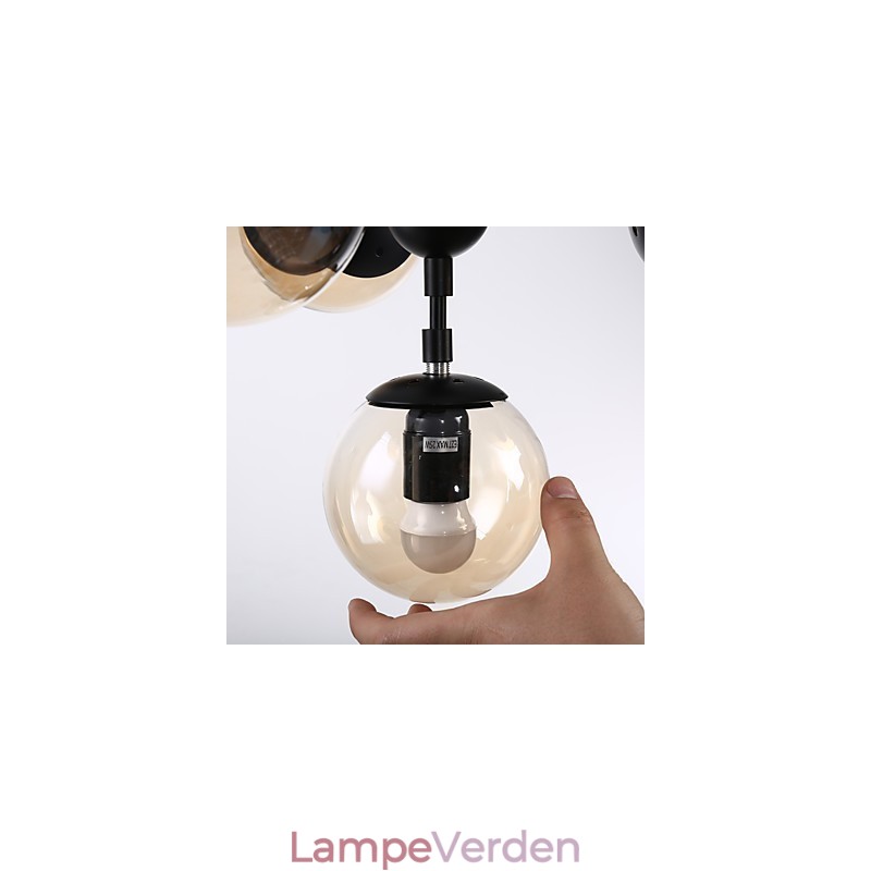 Fire lys post moderne Europa stil Modo metal glas pendel lampe foyeren dekorere industriel lysekrone lampe