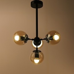 Fire lys post moderne Europa stil Modo metal glas pendel lampe foyeren dekorere industriel lysekrone lampe