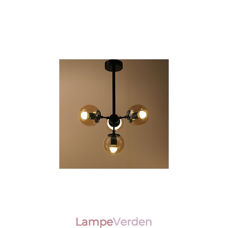 Fire lys post moderne Europa stil Modo metal glas pendel lampe foyeren dekorere industriel lysekrone lampe