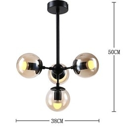 Fire lys post moderne Europa stil Modo metal glas pendel lampe foyeren dekorere industriel lysekrone lampe