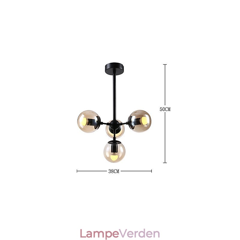 Fire lys post moderne Europa stil Modo metal glas pendel lampe foyeren dekorere industriel lysekrone lampe
