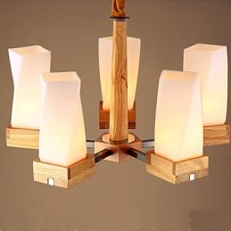 Simple Art belysning Massivt træ Creative Iiving Loftslampe