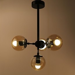 Fire lys post moderne Europa stil Modo metal glas pendel lampe foyeren dekorere industriel lysekrone lampe
