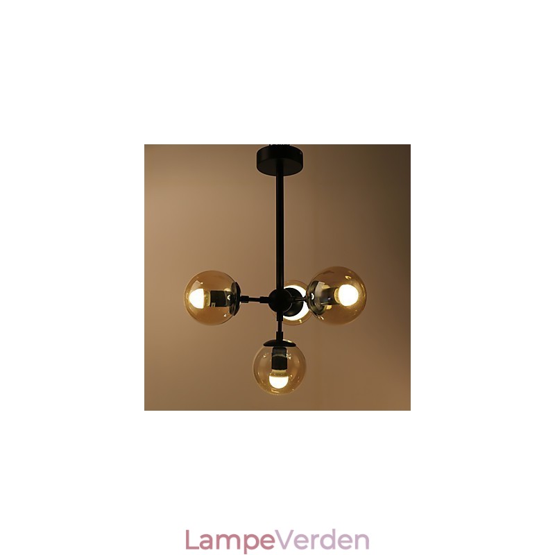 Fire lys post moderne Europa stil Modo metal glas pendel lampe foyeren dekorere industriel lysekrone lampe