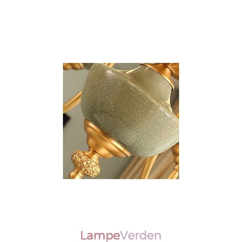 Alle kobber lysekrone Jade dekorative lysekrone OP0