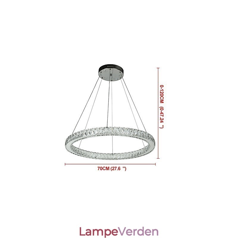 Dæmpbar Ring Loft Pendel Lys Moderne Lysekrone Belysning Indendørs Lys med Fjernbetjening
