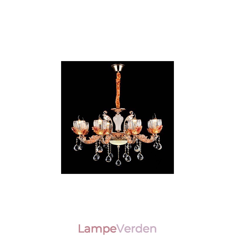 Moderne moderne traditionel klassisk zinklegeringsfunktion til Crystal Mini Style metal pendellampe