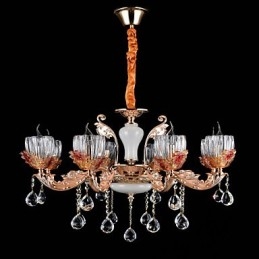 Moderne moderne traditionel klassisk zinklegeringsfunktion til Crystal Mini Style metal pendellampe