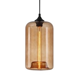 Flaskedesign vedhæng 1 lys minimalistisk jernmaleri