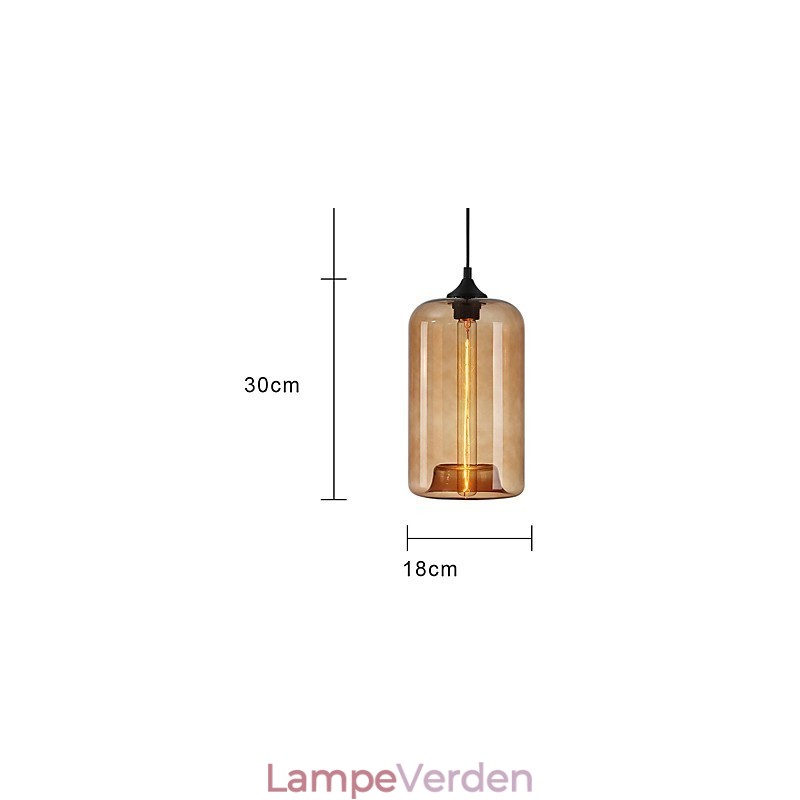 Flaskedesign vedhæng 1 lys minimalistisk jernmaleri