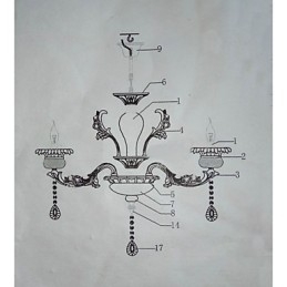 Retro Chrome-funktion til designers metal pendel
