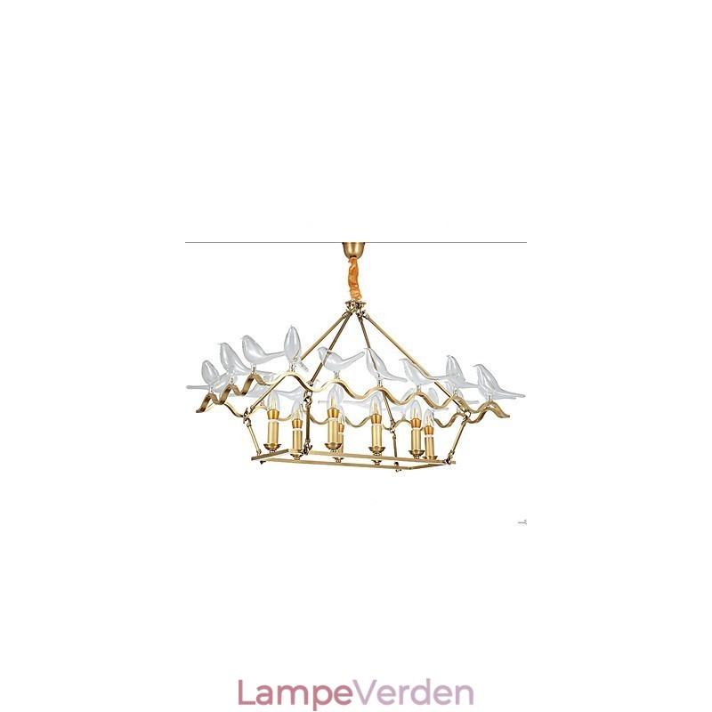 Moderne moderne messingfunktion til designere metallysekrone