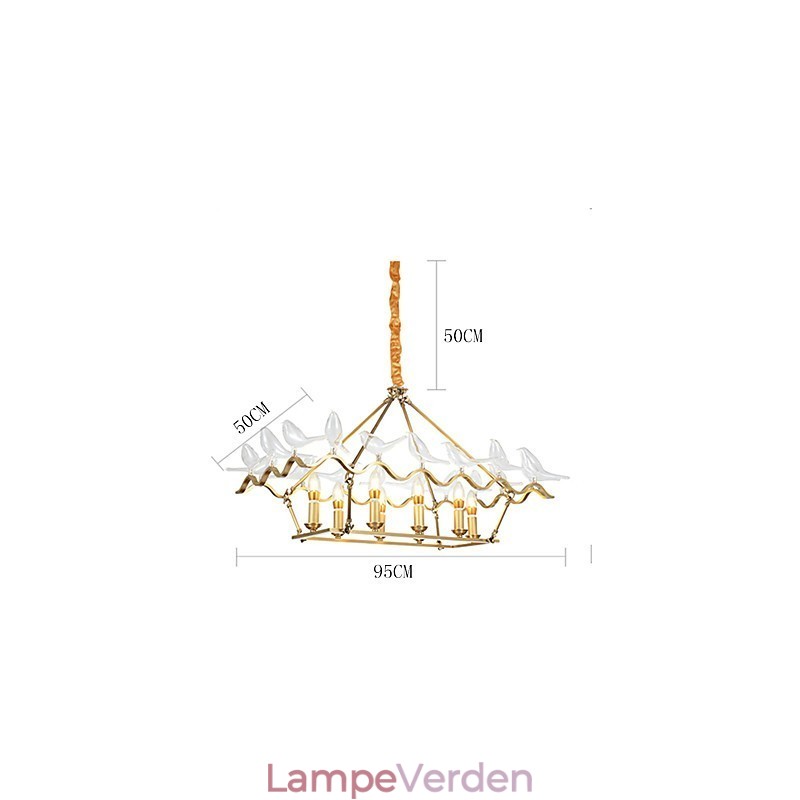 Moderne moderne messingfunktion til designere metallysekrone